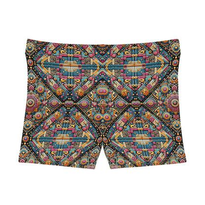 Cultural Fusion Tech Blend of Cultural Heritage With Tech-Inspired Elements Women's Shorts - 8404 Design-58