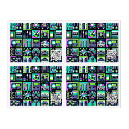 Retro Tech Graphics Tech-Inspired Nostalgia Sticker Sheets - 8404 Design-55