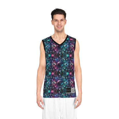 Galactic Hues Tech-Forward Cosmic Fusion Basketball Jersey - 8404 Design-59