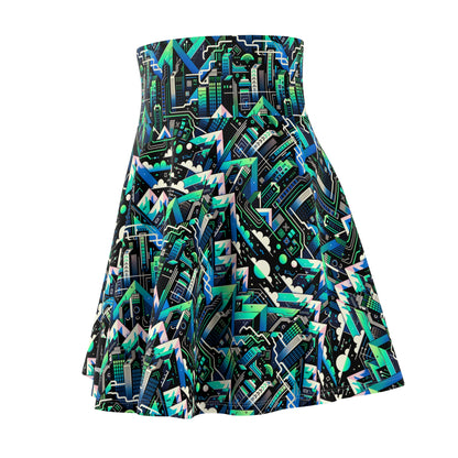 Digital Adventure Graphics Digital Explorer Women's Skater Skirt - 8404 Design-55