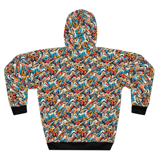 Neo-Traditional Street Art Modern Street Art Fusion Pullover Hoodie - 8404 Design-44