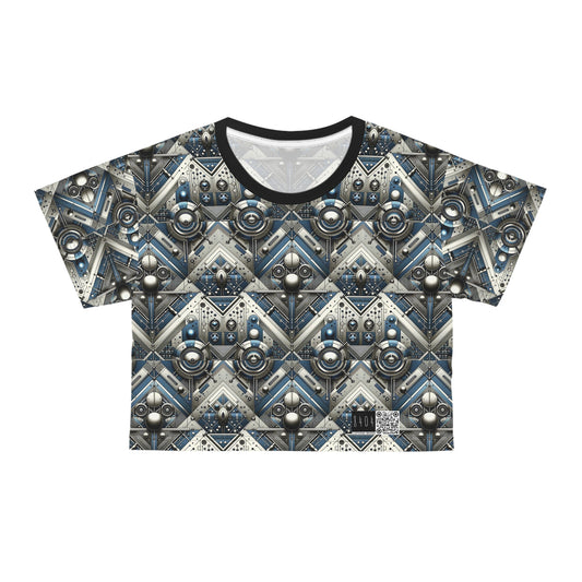Tech Utility Fusion Tech-Forward Utility With a Futuristic Edge Crop Tee - 8404 Design-63