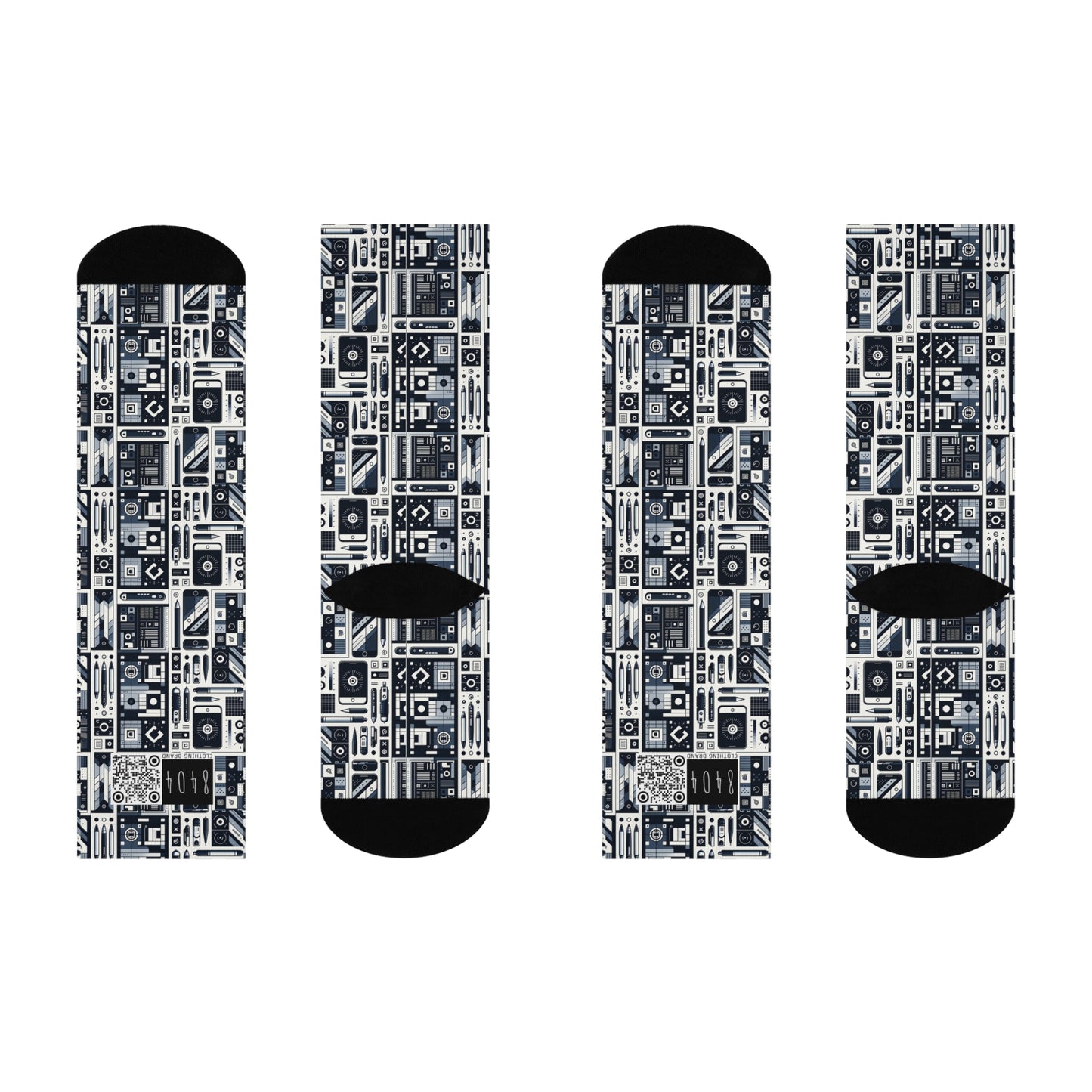 Minimalist Athleisure Minimalist Tech Cushioned Crew Socks - 8404 Design-60