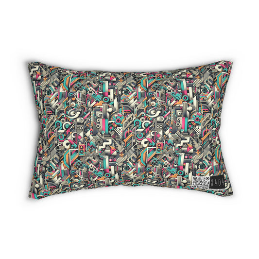 Digital Street Art Urban Street Style Spun Polyester Lumbar Pillow - 8404 Design-74 B