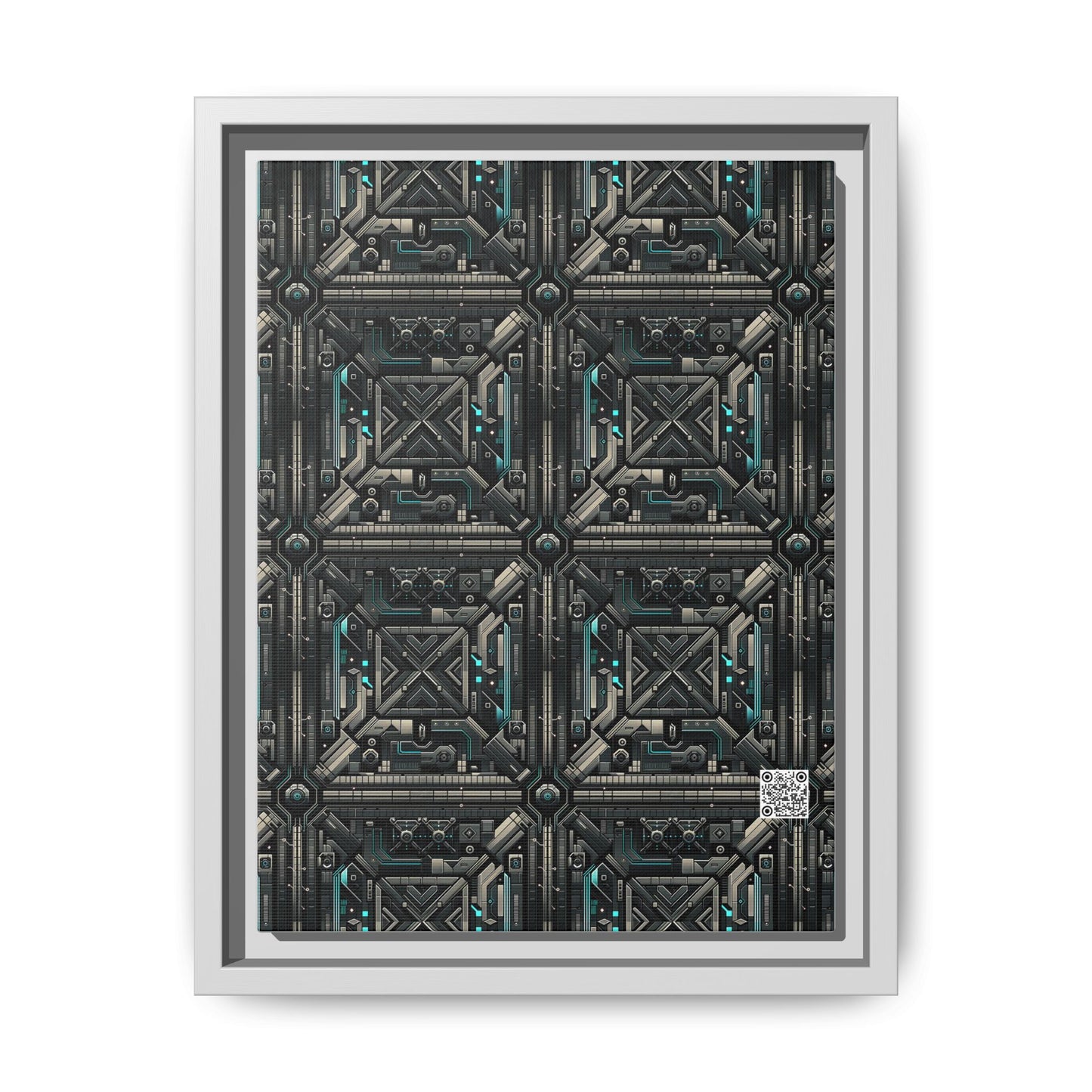 Tech Noir Futuristic Tech Aesthetic with a Dark Twist Matte Canvas, Framed (multi-color) - 8404 Design-59 A