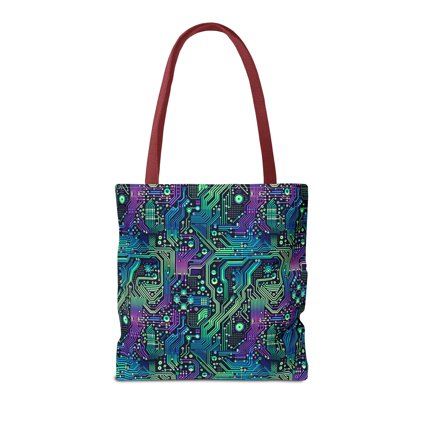 Tech-Infused Neon Tech-Forward Streetwear Tote Bag - 8404 Design-66