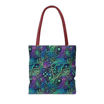 Tech-Infused Neon Tech-Forward Streetwear Tote Bag - 8404 Design-66