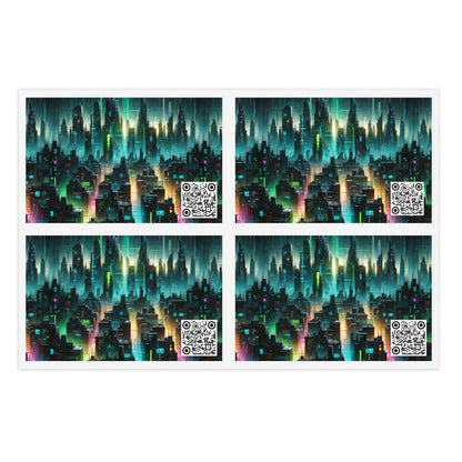 Tech Noir Aesthetics Tech-Forward Urban Dystopia Sticker Sheets - 8404 Design-62