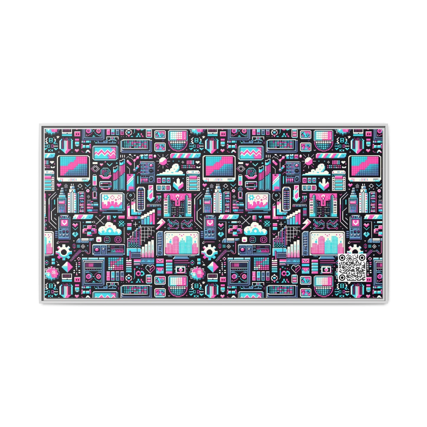 Digital Rebellion Youthful Streetwear with a Rebellious Digital Twist Matte Canvas, Framed (multi-color) - 8404 Design-71 B