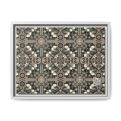 Cyber Garden Party Tech Garden Extravaganza Matte Canvas, Framed (multi-Color) - 8404 Design-66 A