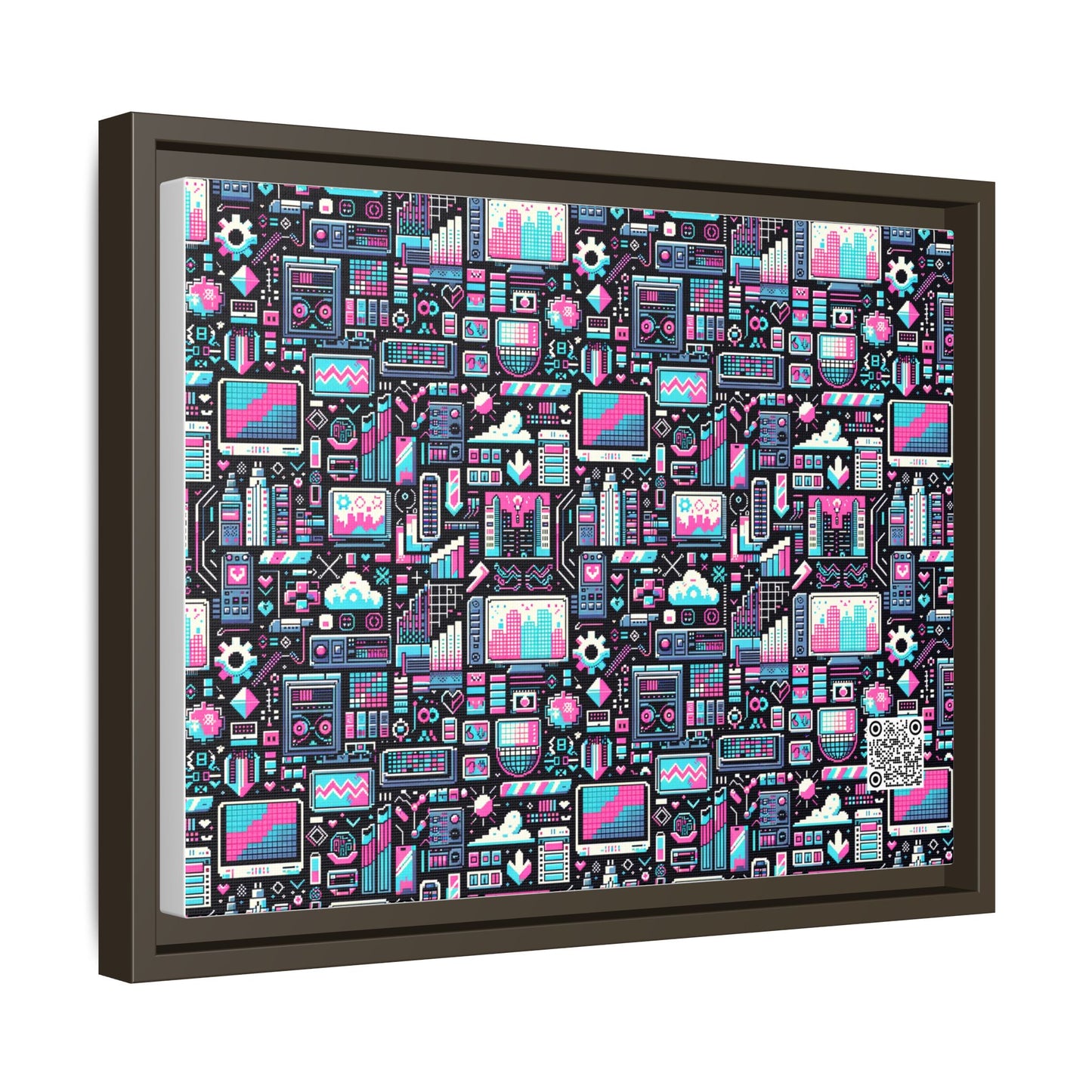 Digital Rebellion Youthful Streetwear with a Rebellious Digital Twist Matte Canvas, Framed (multi-color) - 8404 Design-71 A