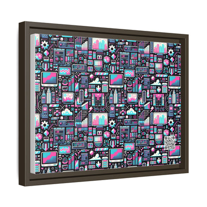 Digital Rebellion Youthful Streetwear with a Rebellious Digital Twist Matte Canvas, Framed (multi-color) - 8404 Design-71 A