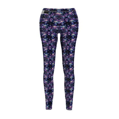 Galactic Hues Tech-Forward Cosmic Fusion Women's Cut & Sew Casual Leggings - 8404 Design-41