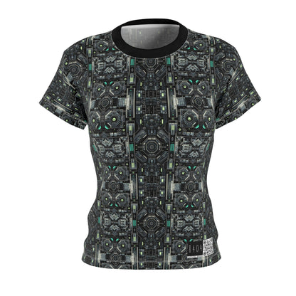 Tech Noir Tech-Forward Minimalism Women's Cut & Sew Tee - 8404 Design-52