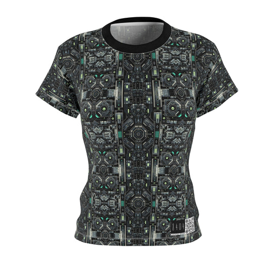 Tech Noir Tech-Forward Minimalism Women's Cut & Sew Tee - 8404 Design-52
