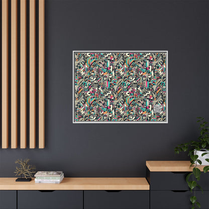 Digital Street Art Urban Street Style Matte Canvas, Framed (multi-color) - 8404 Design-74 A