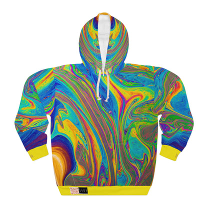 8404's Unisex Adult "flowing Colors in Yellow" Fashion Pullover Hoodie