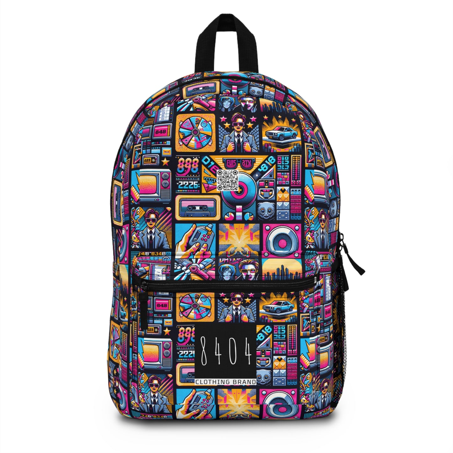 Digital Pop Culture Mashup Maximalist Pop Backpack - 8404 Design-52