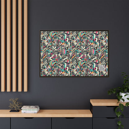 Digital Street Art Urban Street Style Matte Canvas, Framed (multi-color) - 8404 Design-74 A
