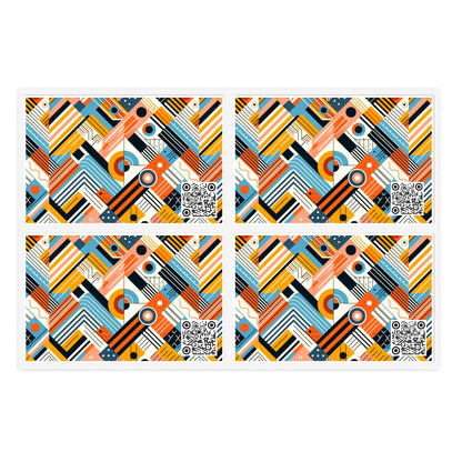Abstract Graphic Art Modern Artistic Expression Sticker Sheets - 8404 Design-54