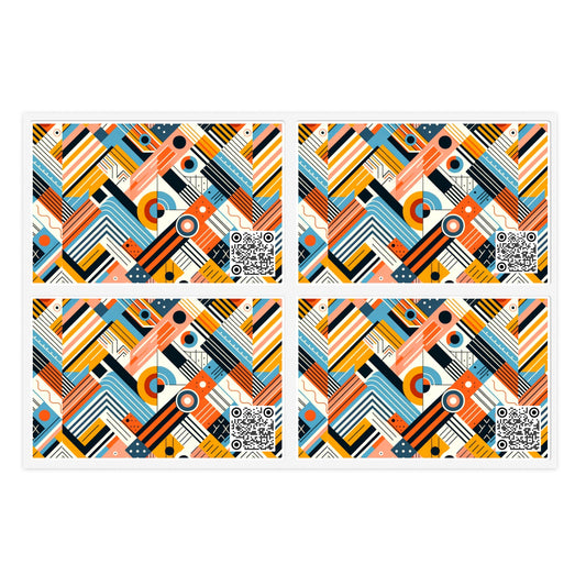 Abstract Graphic Art Modern Artistic Expression Sticker Sheets - 8404 Design-54