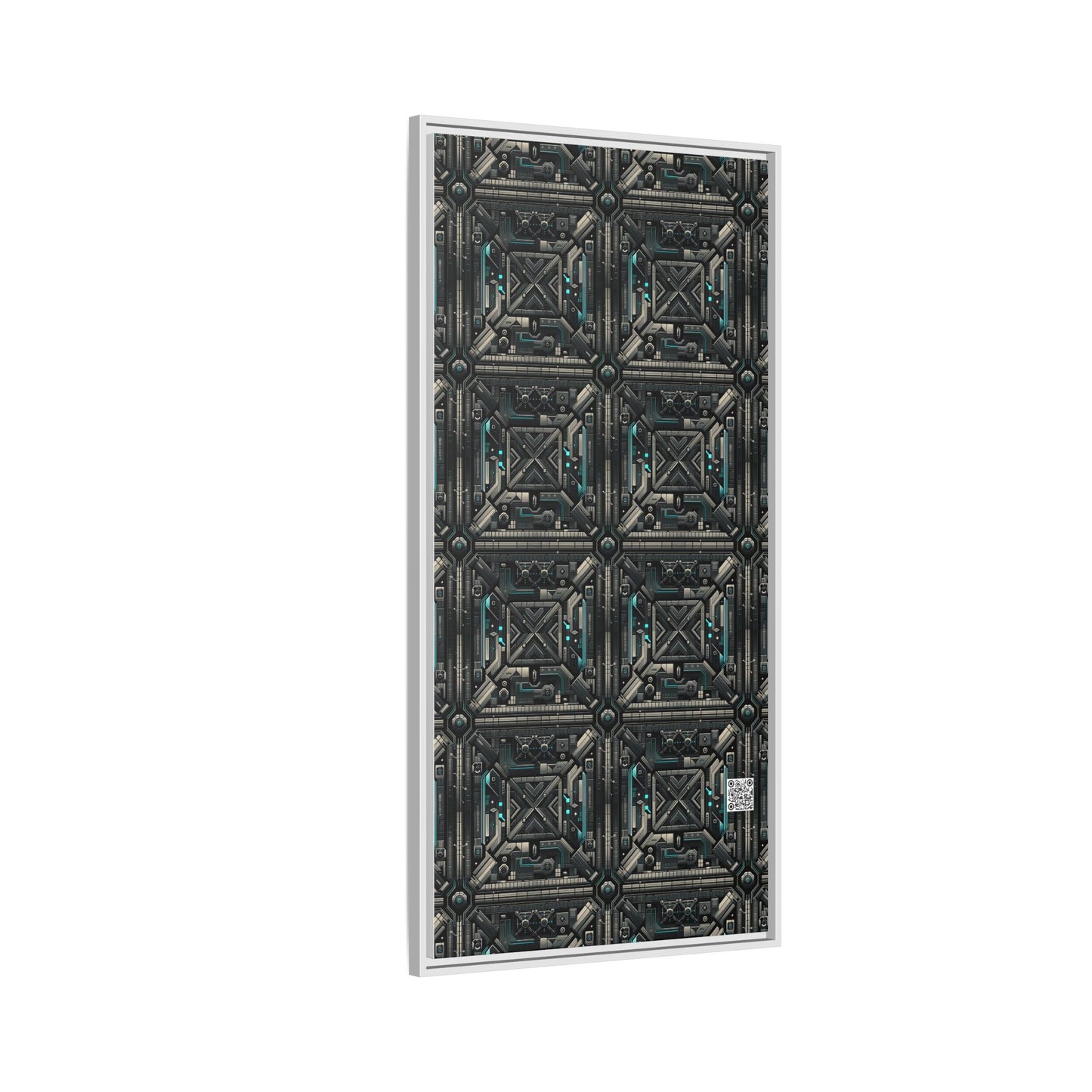 Tech Noir Futuristic Tech Aesthetic with a Dark Twist Matte Canvas, Framed (multi-color) - 8404 Design-59 B