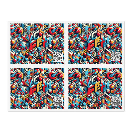 Neo-Traditional Street Art Modern Street Art Fusion Sticker Sheets - 8404 Design-67