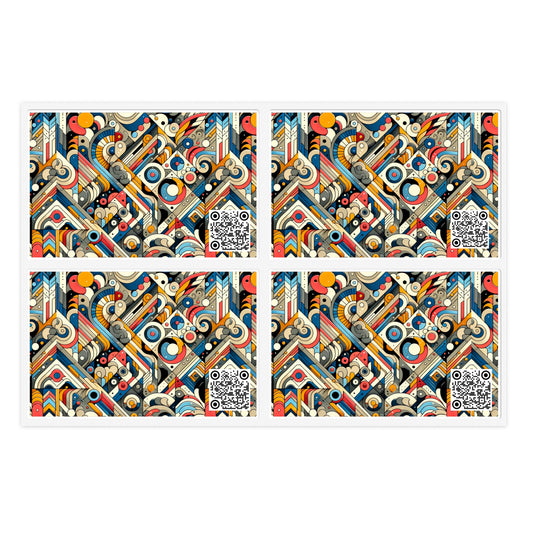 Abstract Graphic Art Modern Artistic Expression Sticker Sheets - 8404 Design-62
