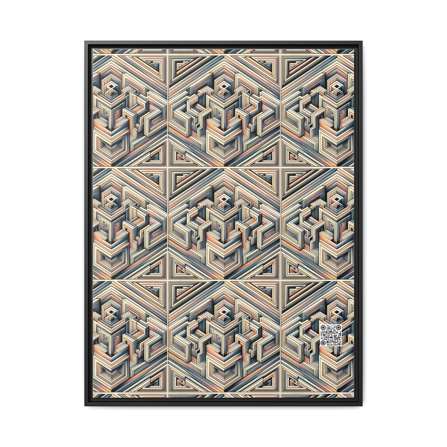 Tech Illusion Graphics Futuristic Artistry Matte Canvas, Framed (multi-color) - 8404 Design-52 A