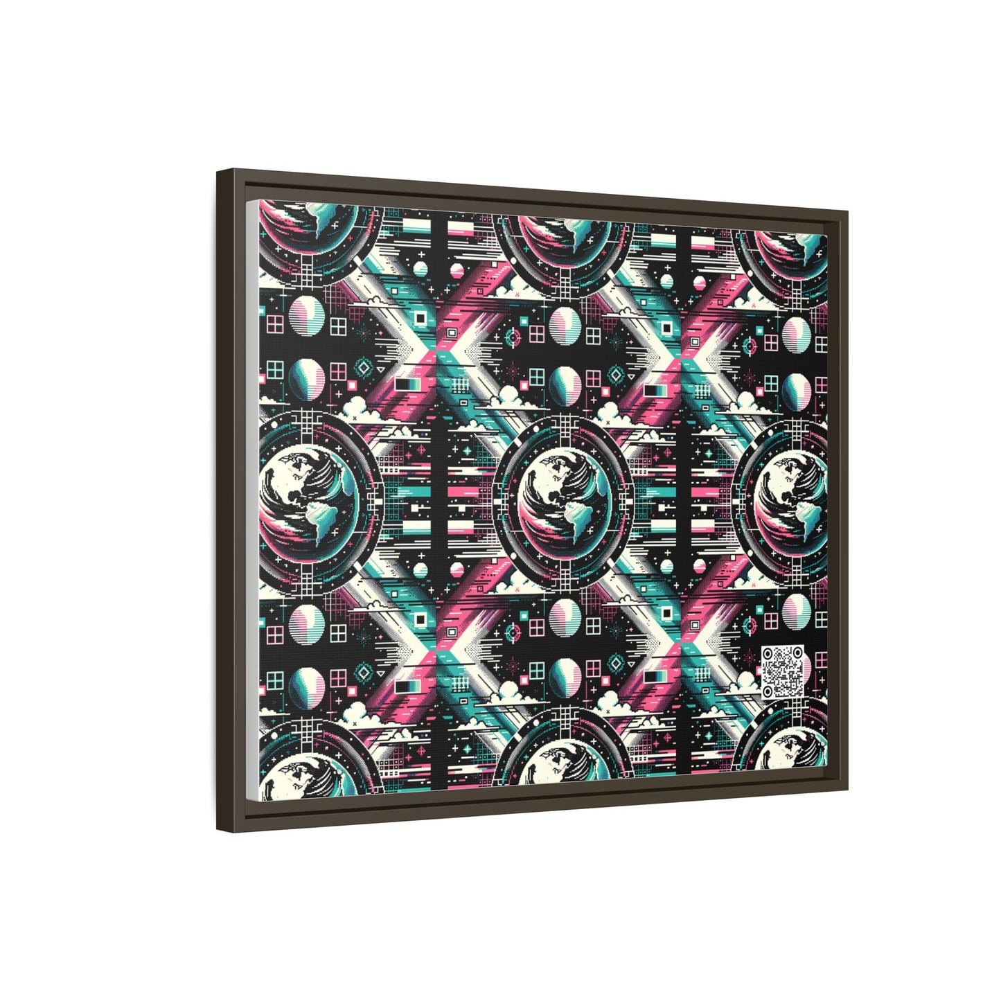 Digital Artistry Digital-native Streetwear Matte Canvas, Framed (multi-color) - 8404 Design-62 B