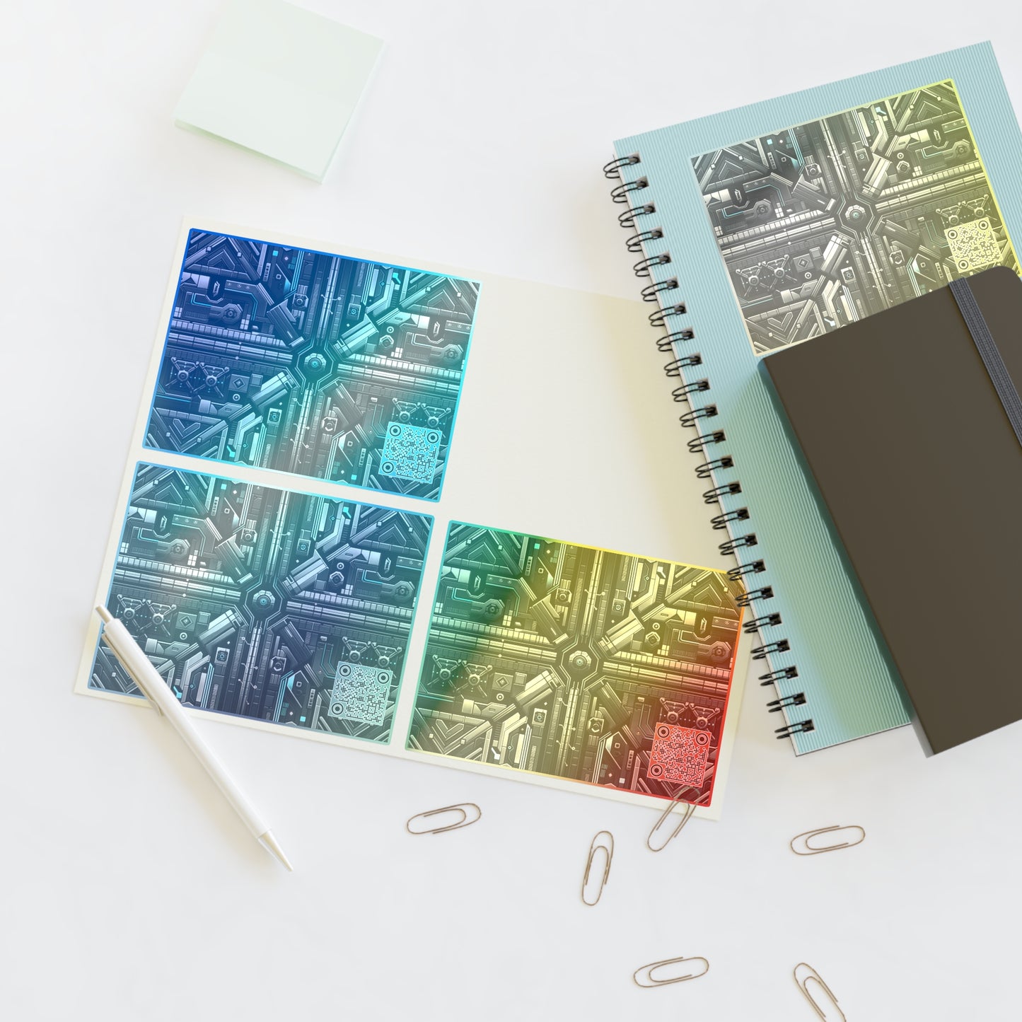 Tech Noir Futuristic Tech Aesthetic with a Dark Twist Sticker Sheet - 8404 Design-59