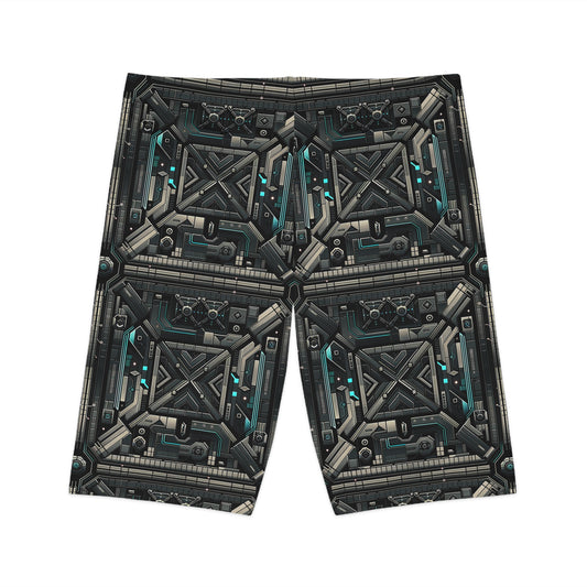 Tech Noir Futuristic Tech Aesthetic with a Dark Twist Women's Bike Shorts - 8404 Design-59