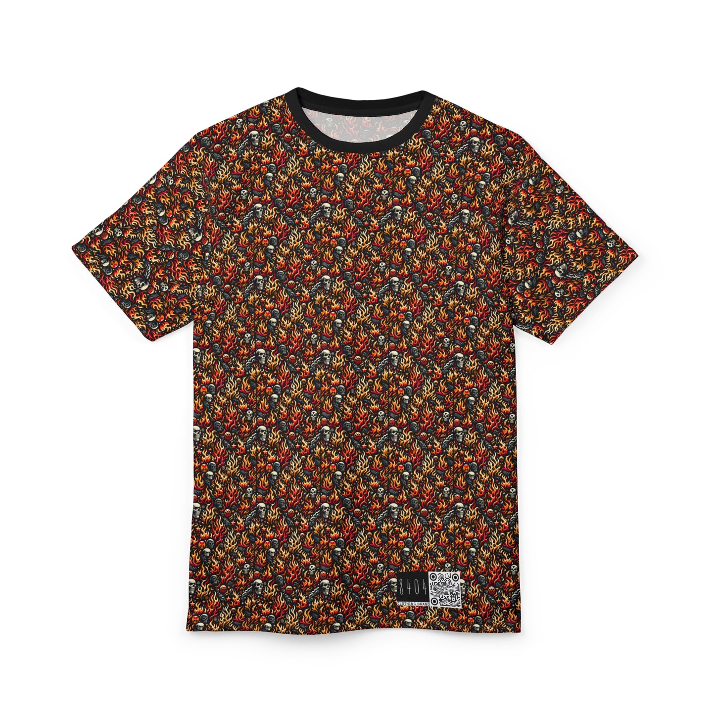 Flame Graphics Maximalist Streetwear Unisex Cut & Sew Tee - 8404 Design-76