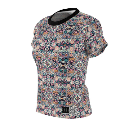 Digital Artisanal Fusion Digital Artisanal Women's Cut & Sew Tee - 8404 Design-65