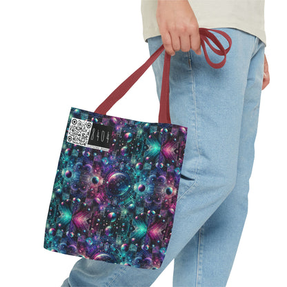 Galactic Hues Tech-Forward Cosmic Fusion Tote Bag - 8404 Design-59