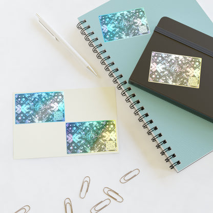 Galactic Hues Tech-Forward Cosmic Fusion Sticker Sheets - 8404 Design-54