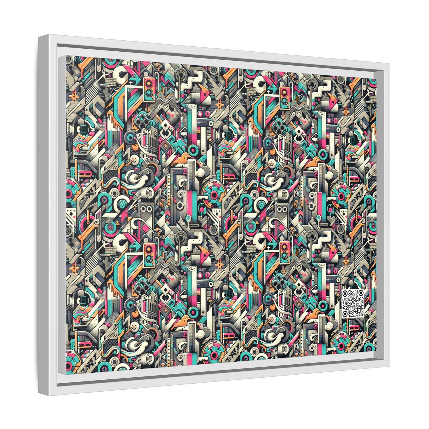 Digital Street Art Urban Street Style Matte Canvas, Framed (multi-color) - 8404 Design-74 A