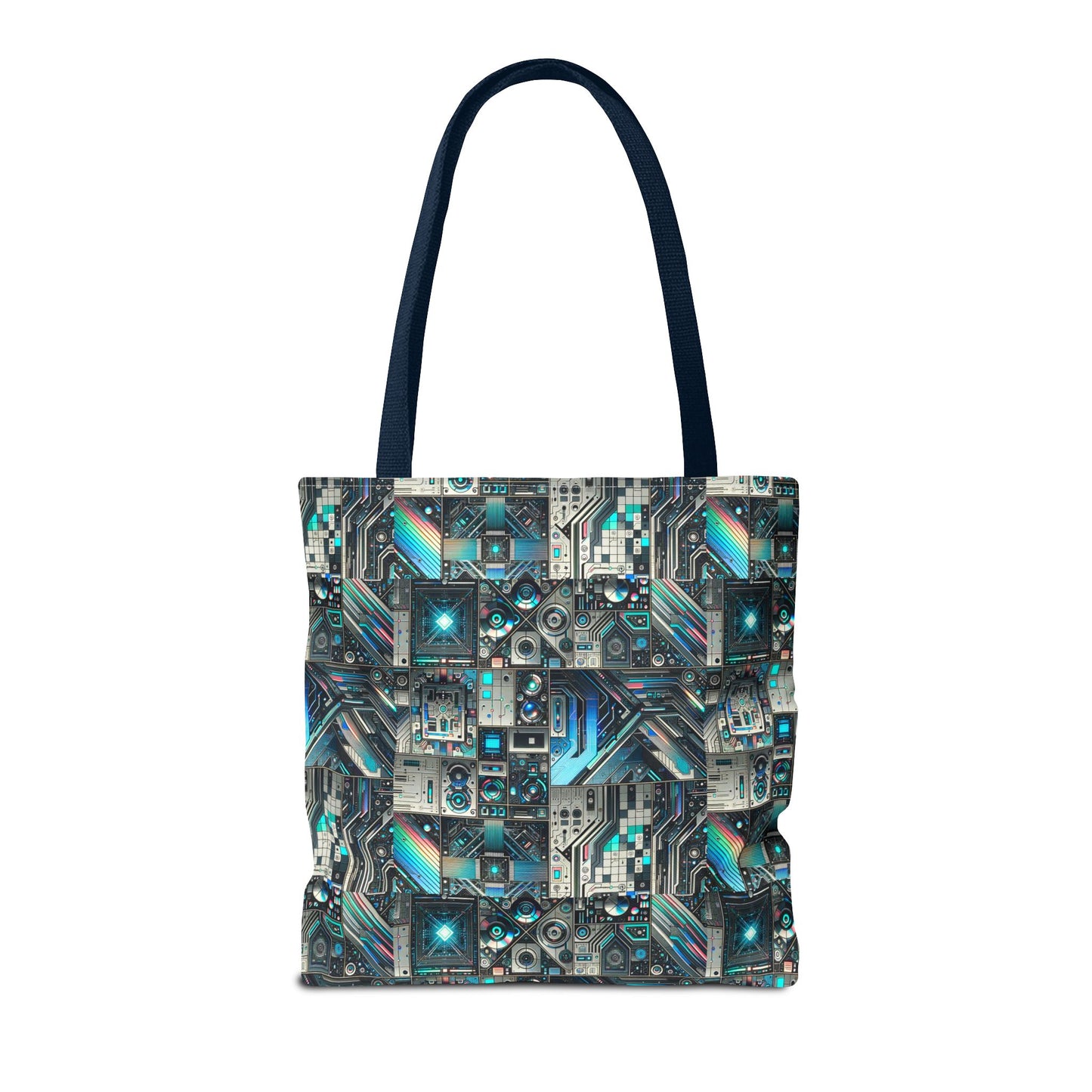Tech-Infused Futurism Sleek Tech Edge Tote Bag - 8404 Design-48