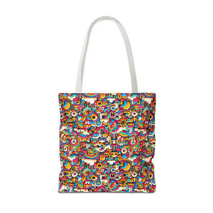 Neon Pop Playful Pop Culture Mashup Tote Bag - 8404 Design-62