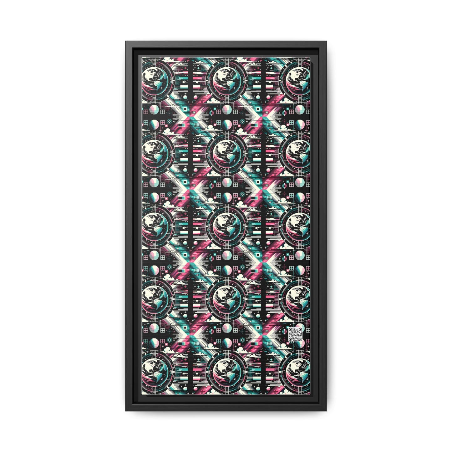 Digital Artistry Digital-native Streetwear Matte Canvas, Framed (multi-color) - 8404 Design-62 B