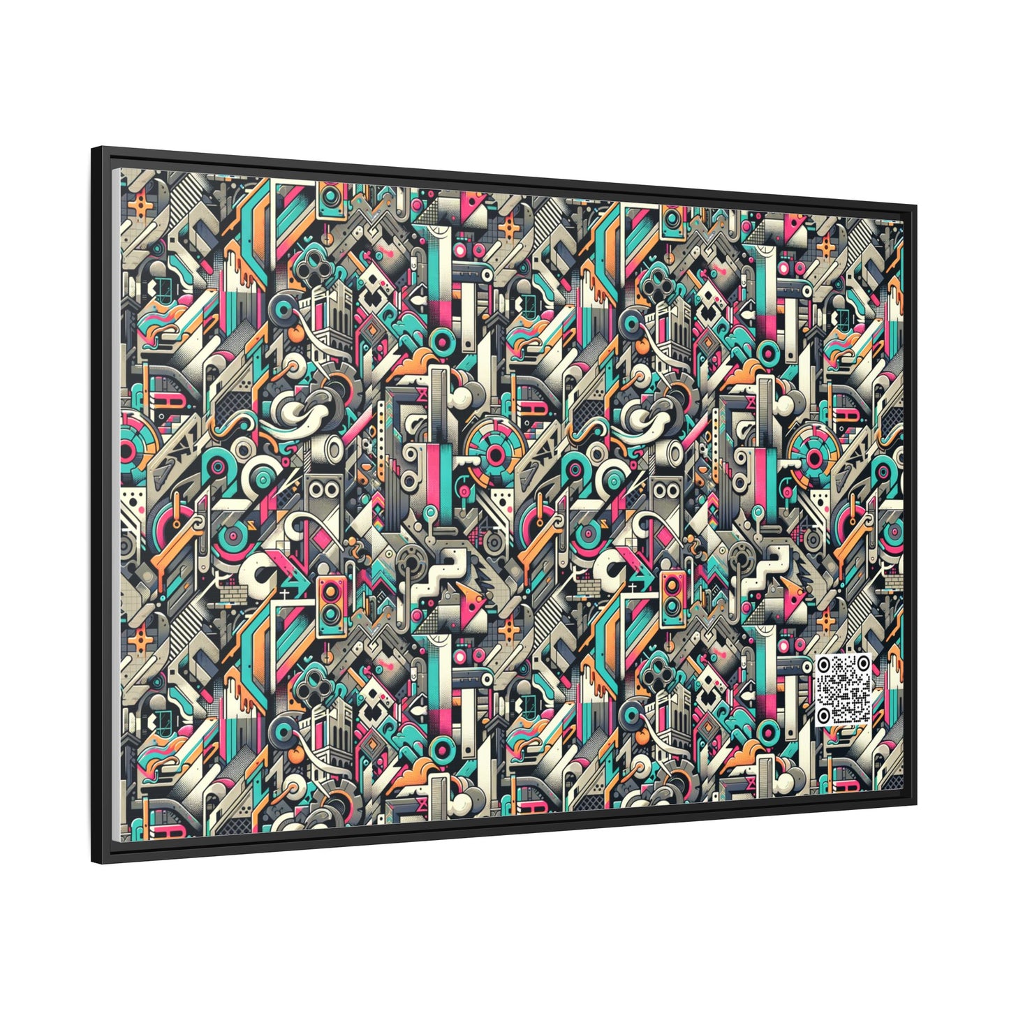 Digital Street Art Urban Street Style Matte Canvas, Framed (multi-color) - 8404 Design-74 A