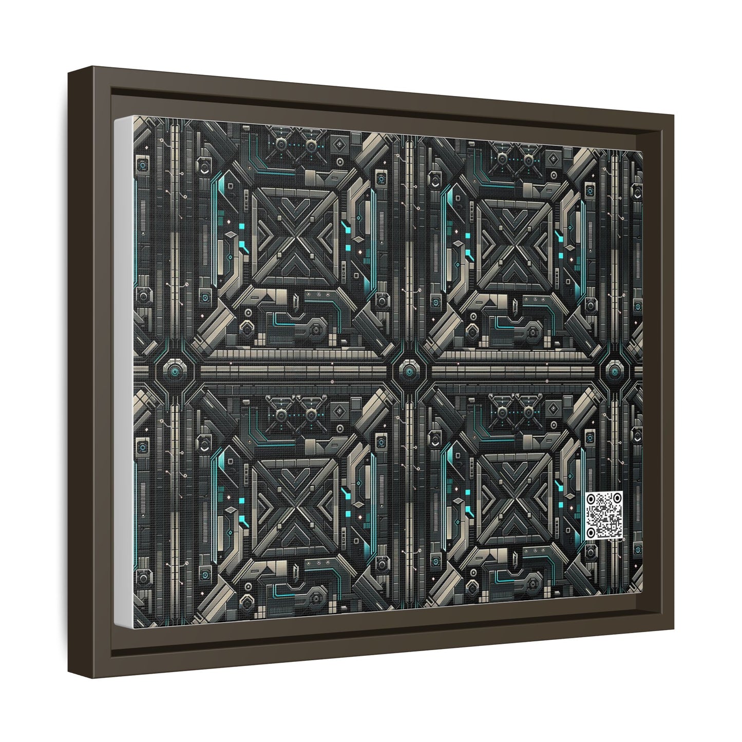 Tech Noir Futuristic Tech Aesthetic with a Dark Twist Matte Canvas, Framed (multi-color) - 8404 Design-59 A