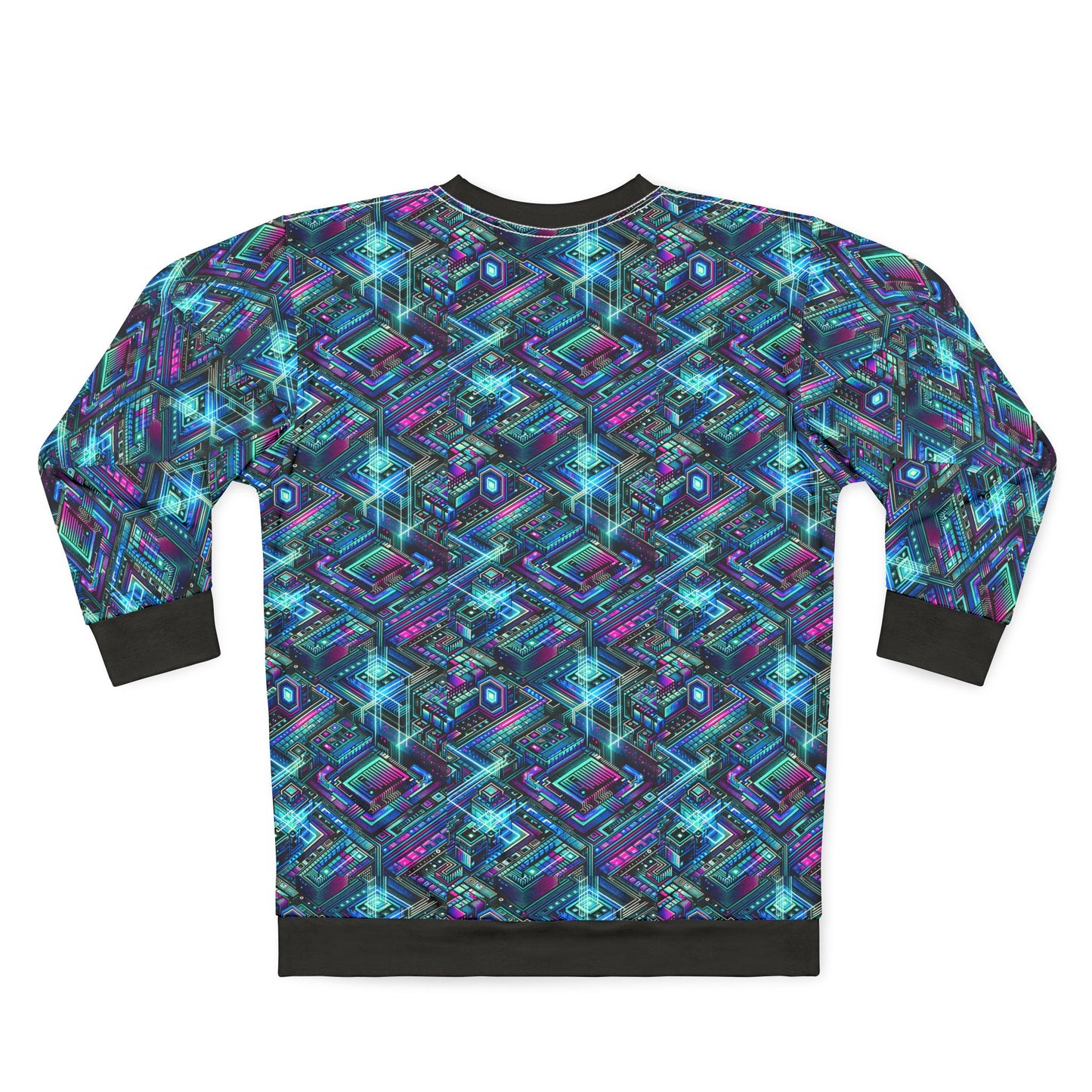 Digital Dreamland Futuristic Tech Aesthetic Sweatshirt - 8404 Design-42