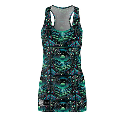 Digital Adventure Graphics Digital Explorer Women's Cut & Sew Racerback Dress - 8404 Design-59