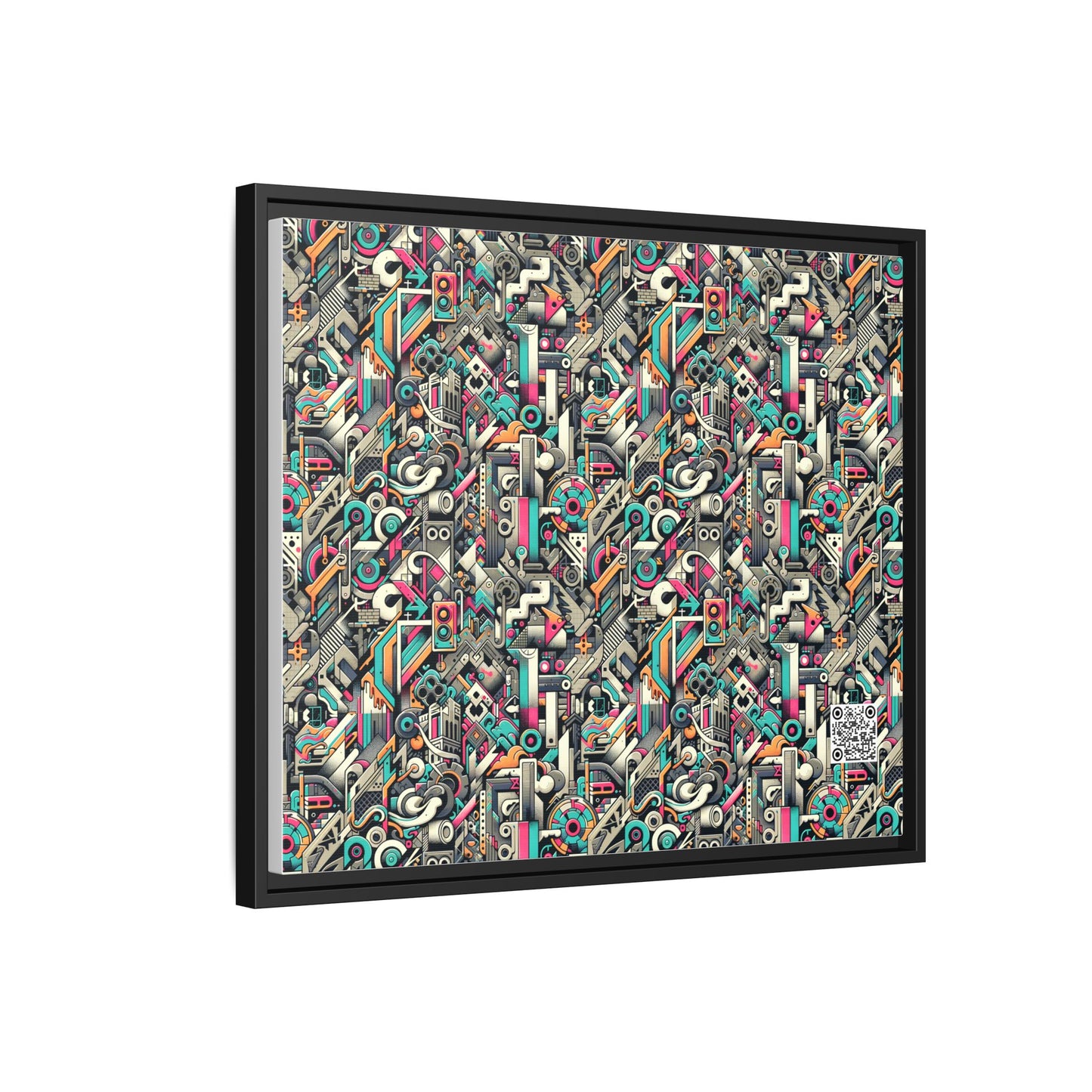 Digital Street Art Urban Street Style Matte Canvas, Framed (multi-color) - 8404 Design-74 B