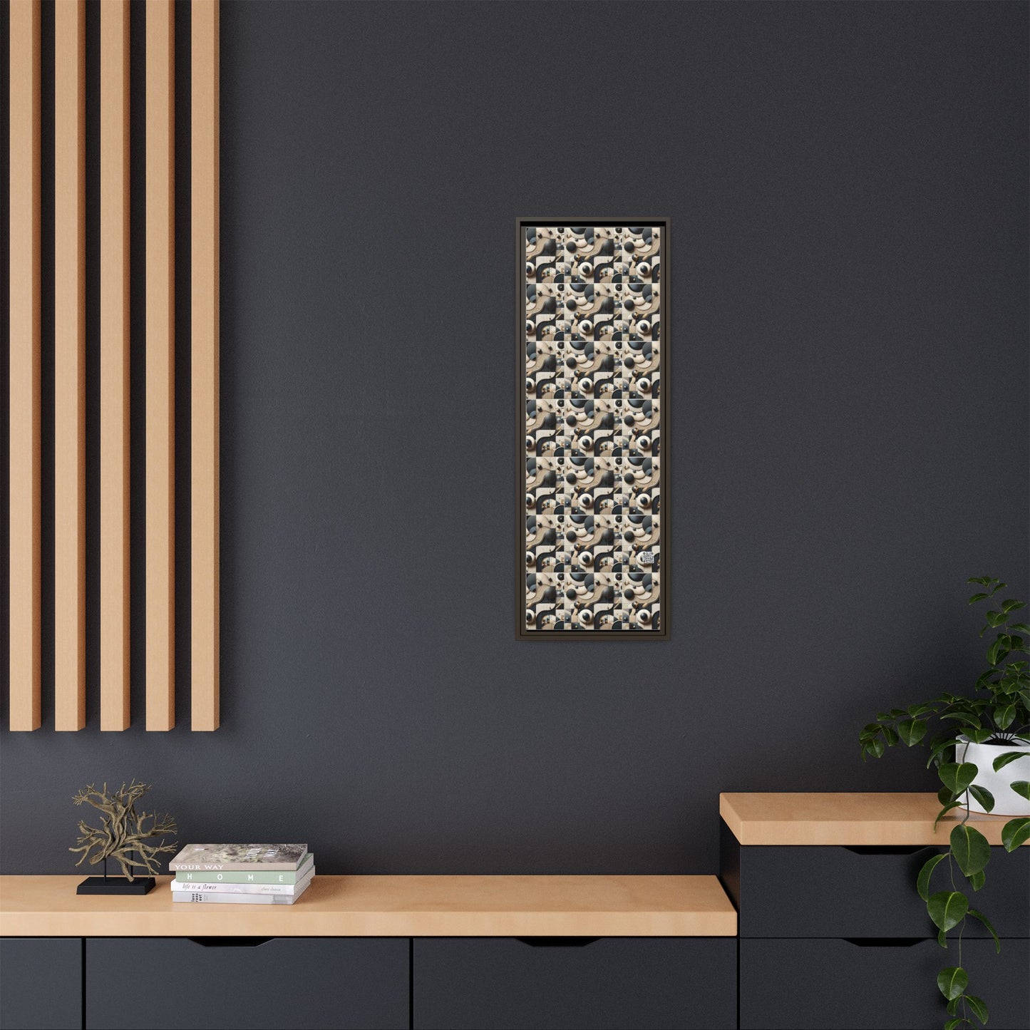 Tech-forward Luxe Streetwear Tech Luxe Fusion Matte Canvas, Framed (multi-color) - 8404 Design-71 B