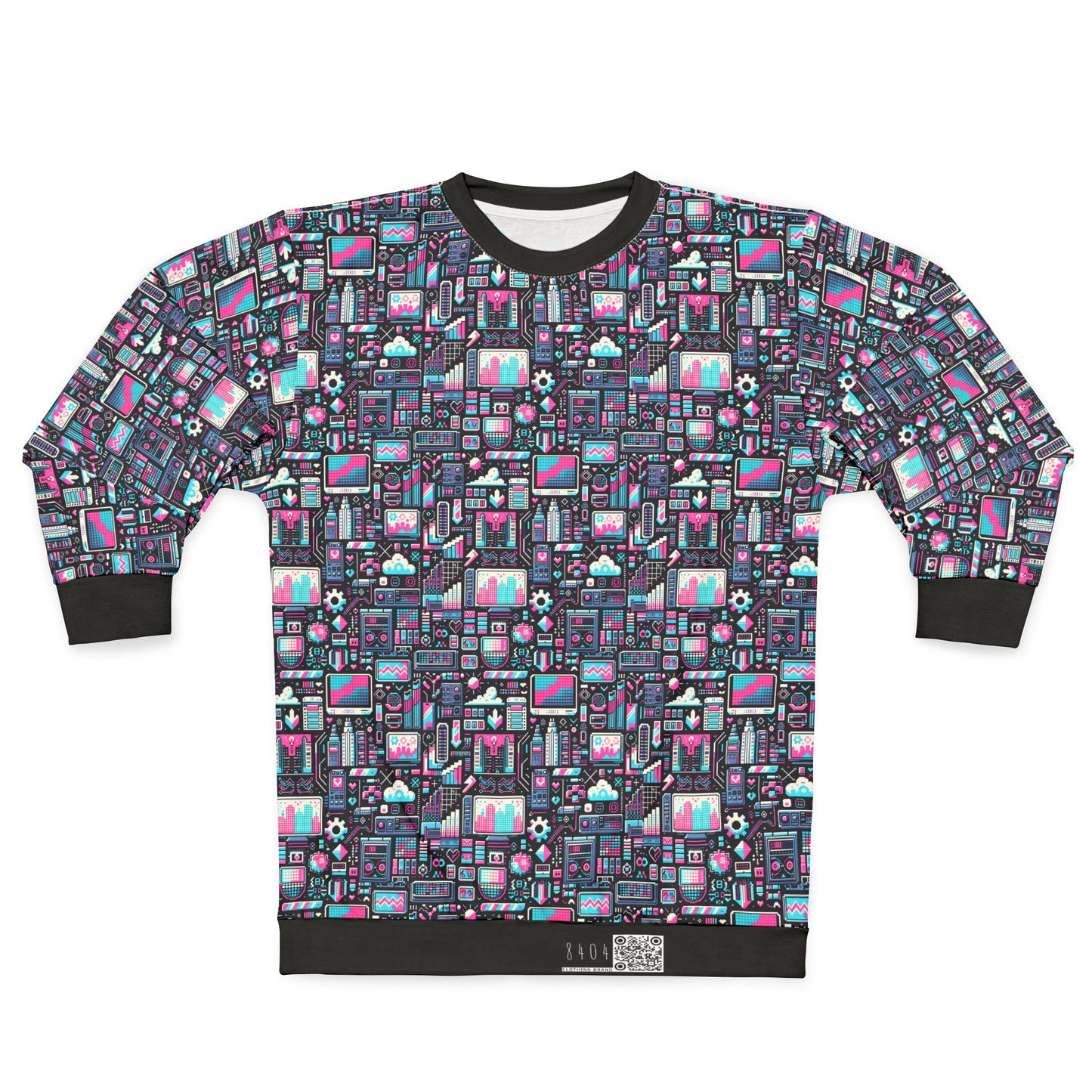 Digital Rebellion Youthful Streetwear with a Rebellious Digital Twist Sweatshirt - 8404 Design-71