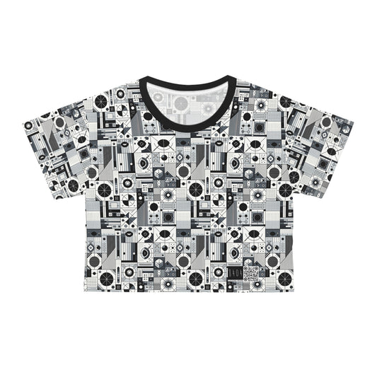 Digital Minimalism Minimalist Tech Crop Tee - 8404 Design-65