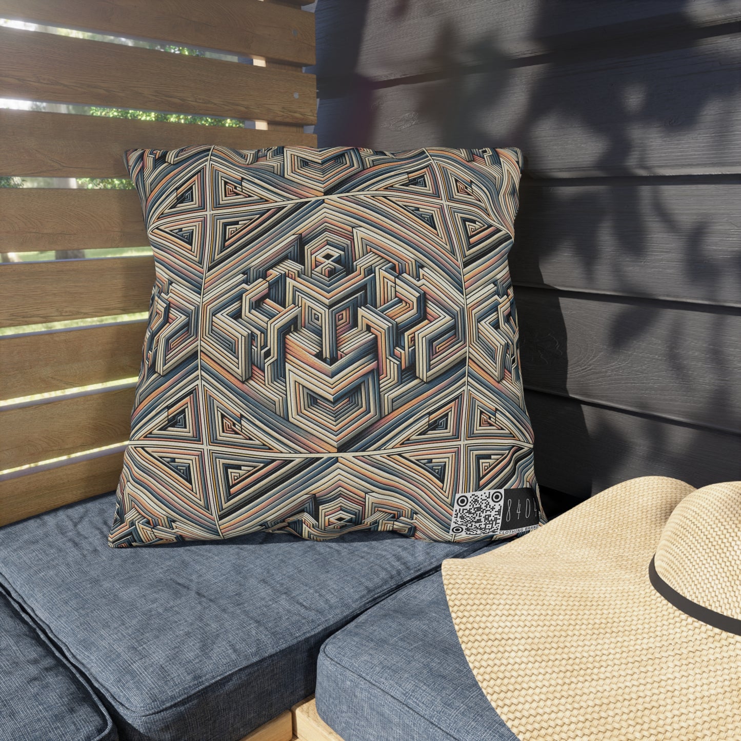 Tech Illusion Graphics Futuristic Artistry Outdoor Pillow - 8404 Design-52