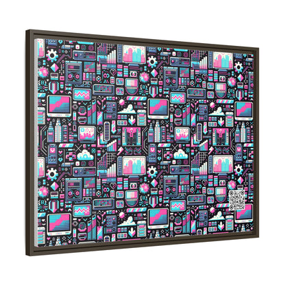 Digital Rebellion Youthful Streetwear with a Rebellious Digital Twist Matte Canvas, Framed (multi-color) - 8404 Design-71 A